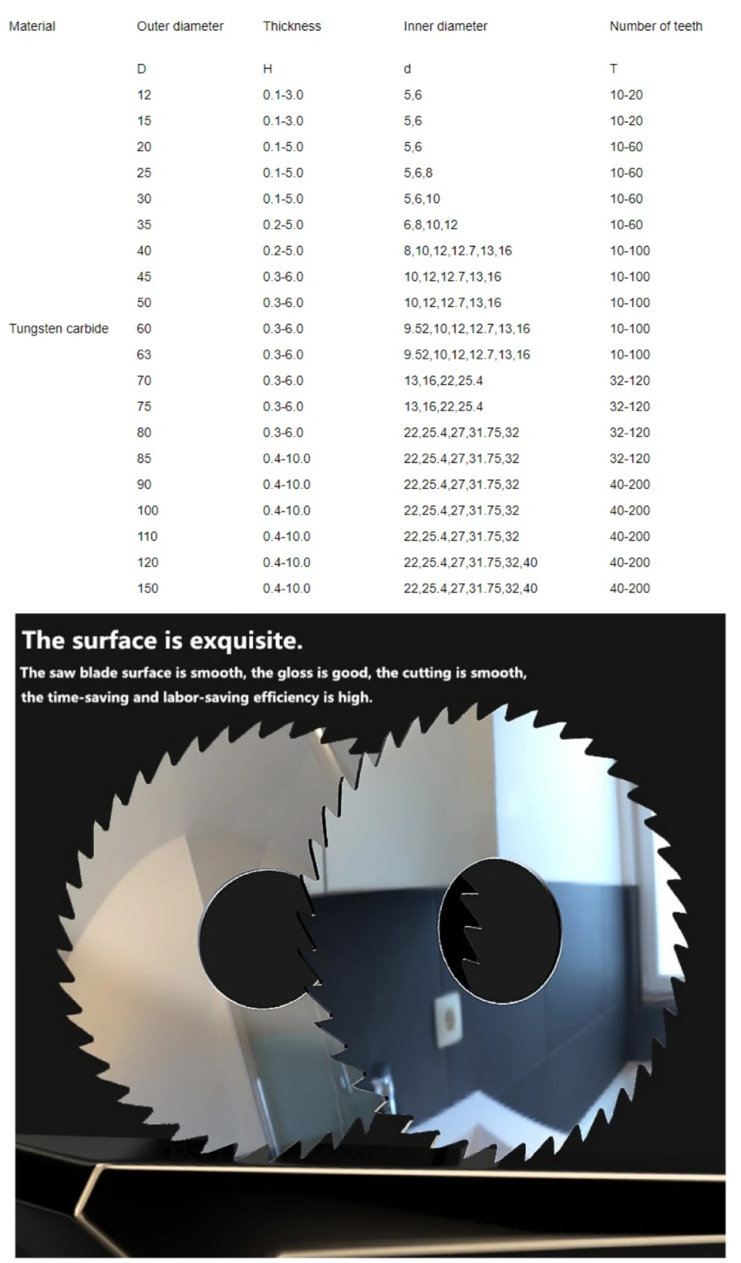 Customized Precision Cutting Tool Tungsten Solid Carbide Slitting Saw Blade for Aluminium